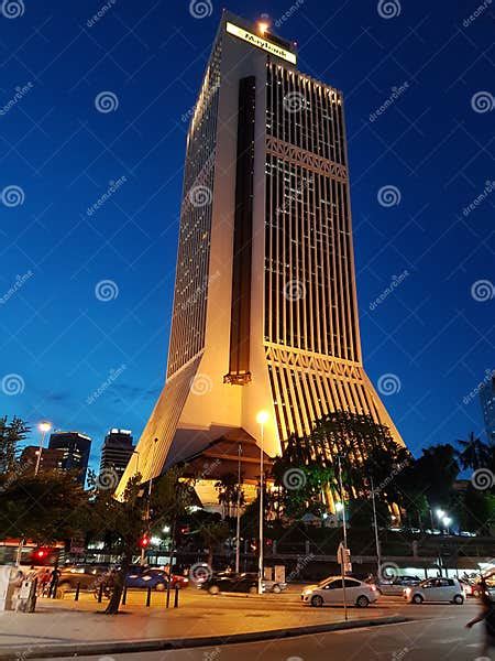 Maybank Tower In Kuala Lumpur During Blue Hour Editorial Photo Image