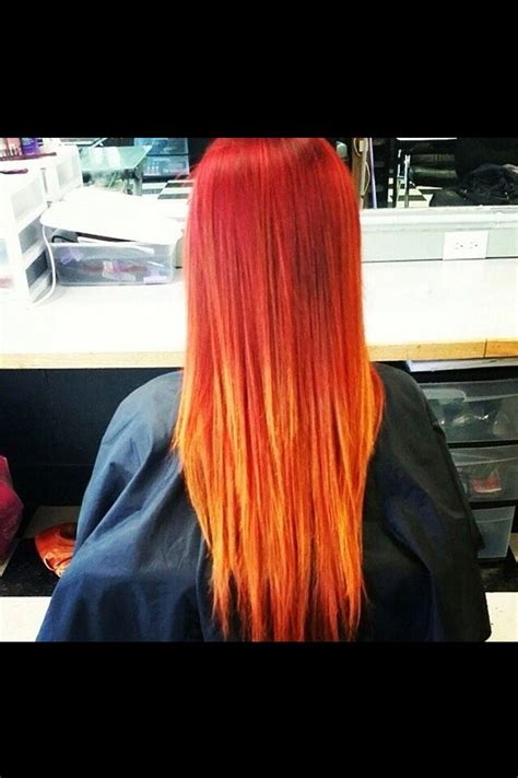 Fire Ombre Red Orange Beliage Hair Beliage Hair Hair Inspiration