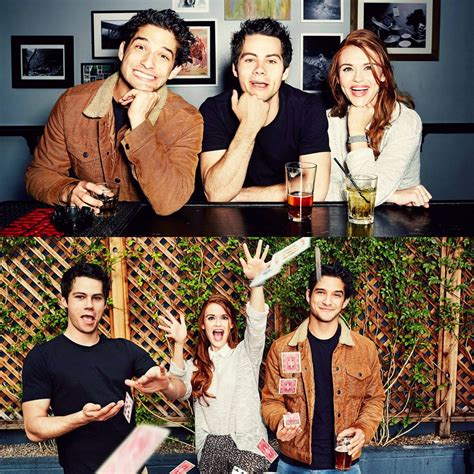 Tyler Posey Dylan O Brien And Holland Roden Teen Wolf Scott Teen Wolf Dylan Teen Wolf Stiles