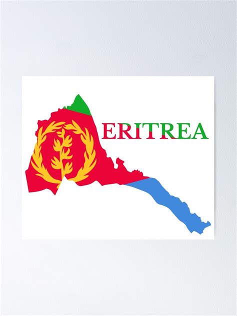 Eritrea Flag Map Poster For Sale By Marosharaf Redbubble