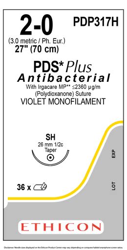 Ethicon Pdp317h Pds Plus Antibacterial Polydioxanone Suture