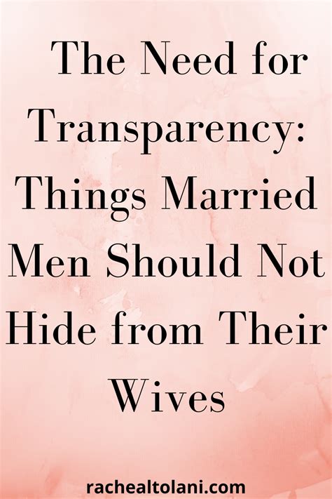 17 Things Married Man Should Not Hide From His Wife