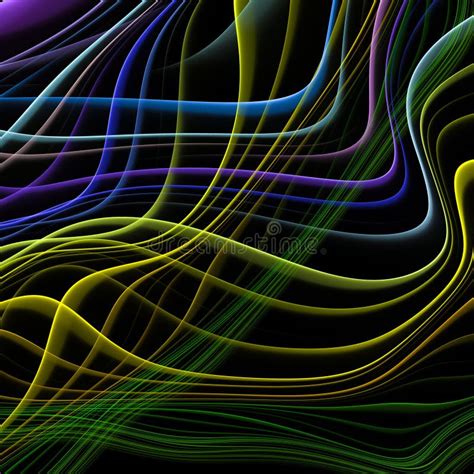 Pattern Of Color Fractal Waves Stock Illustration Illustration Of