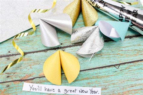 New Years Eve Fun Paper Fortune Cookies Craft
