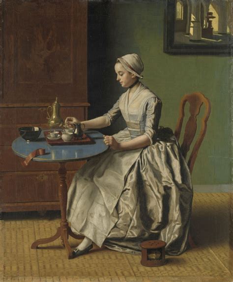 Liotard Jean Etienne Liotard Hollands Meisje Aan Het Ontbijt Ca SK A