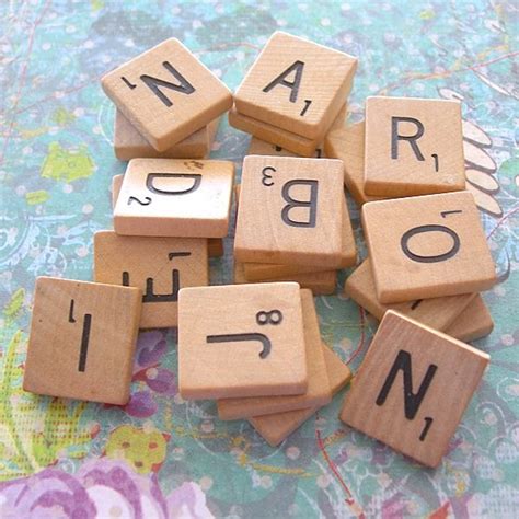 30 Wooden Scrabble Letter Tiles Game Pieces For Crafting Etsy