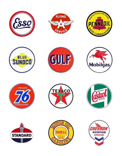 Oil Company Logos Figured I D Gather A Few Vintage Gas And Oil