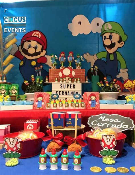 Super Mario Bros Birthday Party Ideas Photo 1 Of 18 Super Mario