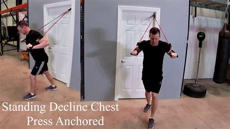 Decline Chest Press With Resistance Bands