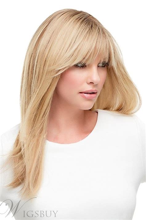 Maybe you would like to learn more about one of these? Side Part Long Straight Hair With Bangs Women Wigs 20 ...