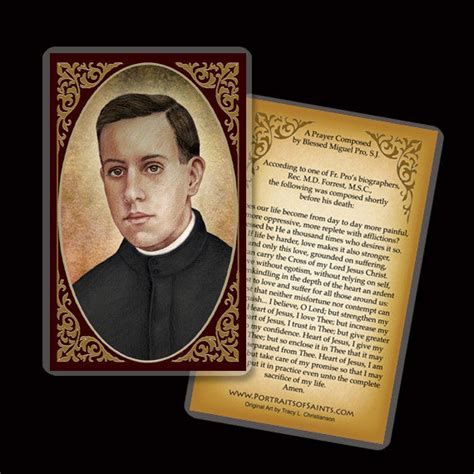 Bl Miguel Pro Holy Card Portraits Of Saints