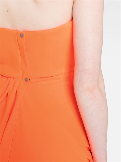 Vivienne Westwood Draped Corset Mini Dress In Orange Modesens