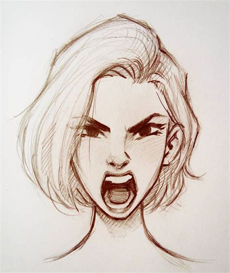 Draw Angry Face