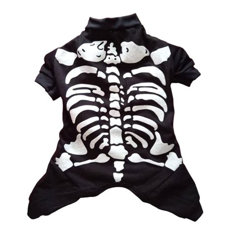 Disfraz Para Perros Y Gatos Esqueleto Halloween Talla 4 Generico
