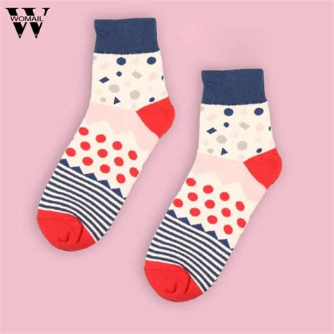 Buy 1 Pair Cotton Blend Socks Women Multi Color Ankle Socks Womens Casual Sock