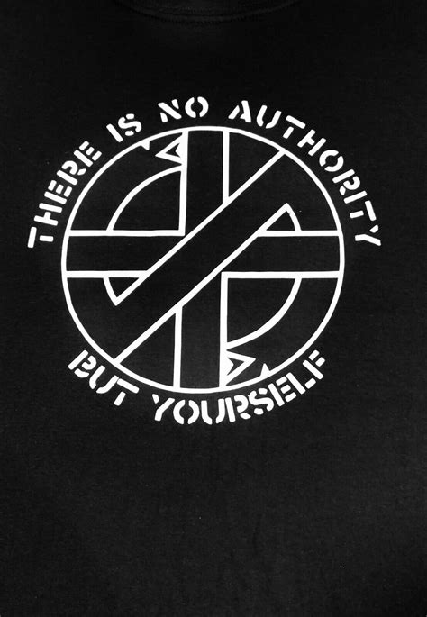 Crass There Is No Authority But Yourself New T Shirt Punk Anarchy