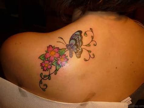 60 Graceful Flowers Tattoos On Upper Back