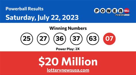 Powerball Winning Numbers For 072223 Did Anyone Win The 20 Million