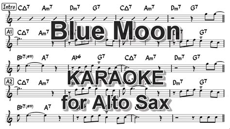 blue moon karaoke backing track for alto sax acordes chordify
