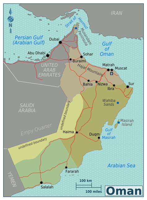 Large Regions Map Of Oman Oman Asia Mapsland Maps Of The World