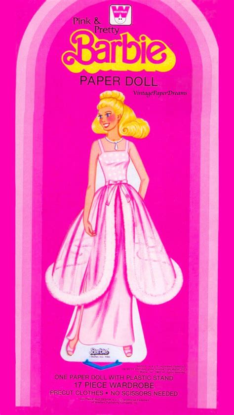 Vintage Paper Doll Printable Pdf Blonde Paper Doll 80s 1980s Paper