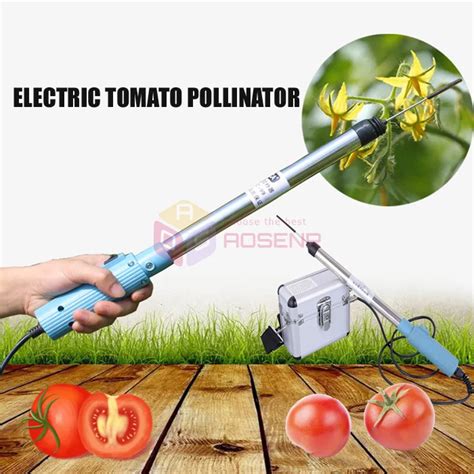 100 240v electric cordless tomato pollinator greenhouse cucumber tomato battery pollination