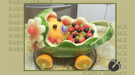 How To Make Watermelon Baby Carriage Diy Watermelon Bowl Youtube