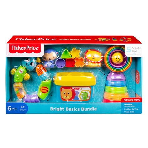 Fisher Price Bright Basics Bundle 5 Classic Toys Set