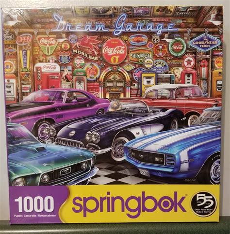 Dream Garage Mustang Camaro Classic Car 1000pc Springbok Jigsaw Puzzle
