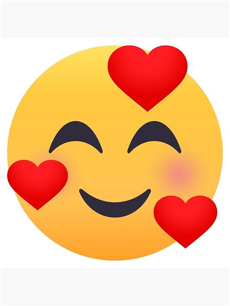 Joypixels™ Smiling Face With Hearts Emoji Poster By Joypixels Redbubble