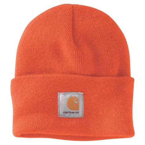 Carhartt Mens Ofa Brite Orange Acrylic Hat Headwear A18 Bog The Home