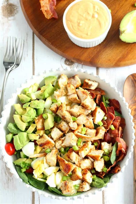 Paleo Chicken Cobb Salad With Buffalo Ranch Whole30