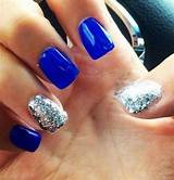 Blue And Silver Nails Pictures