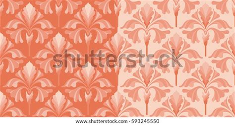 Set 2 Floral Seamless Patterns Flower Stock Vector Royalty Free
