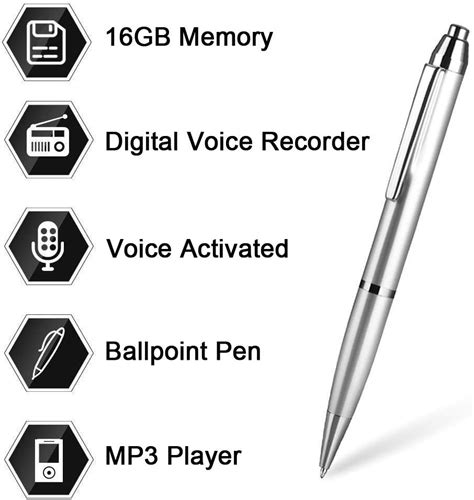 16gb Digital Voice Recorder Pen By Aizhypocket Voice Activated