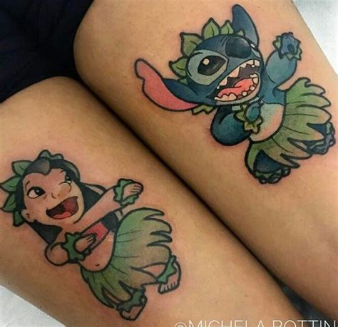 Lilo And Stitch Matching Tattoos Friendship Cartoon Tattoos Disney