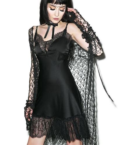 Widow Artemis Lace Slip Dress Dolls Kill