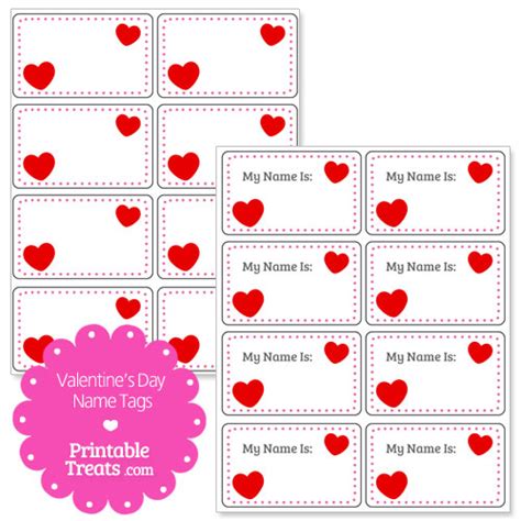 Printable Heart Name Tags Printable Word Searches