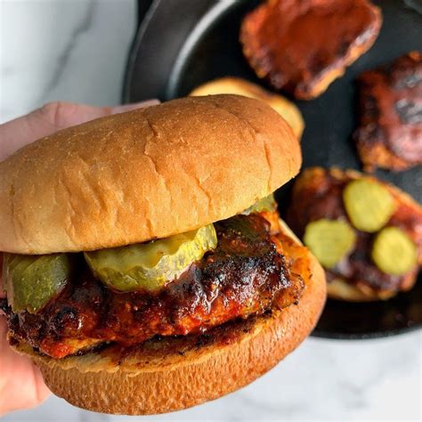 Kinda Healthy Recipes On Instagram Nashville Hot Chicken Burgers