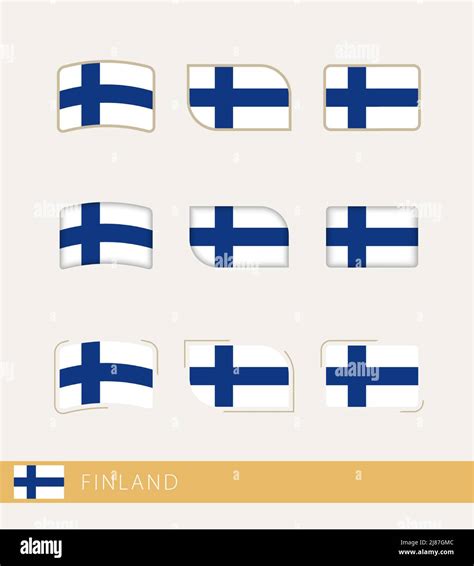 Finnische Flaggen Stock Vektorgrafiken Kaufen Alamy
