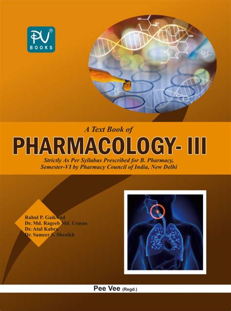 Textbook Of Pharmacology Iii Sem Vi Bpharm Medical And Nursing