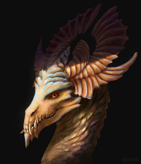 Dragon Portrait By 4foil On Deviantart