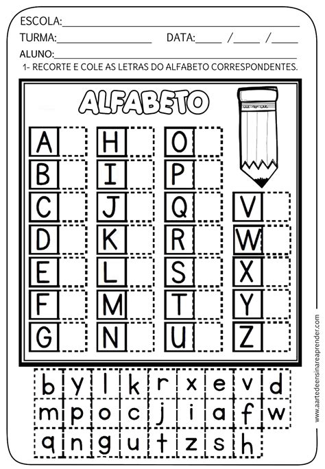 Alfabetização mais de atividades para trabalhar o Alfabeto Atividades com o alfabeto