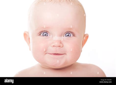 Bright Closeup Portrait Of Adorable Baby Stock Photo Alamy