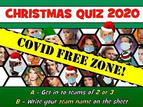 Christmas Quiz 2020 Covid Free Teaching Resources