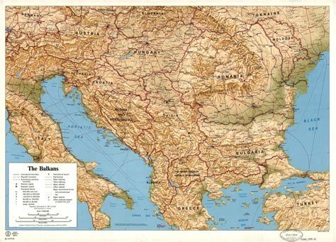Large Detailed Political Map Of The Balkans With Relief Cities Roads
