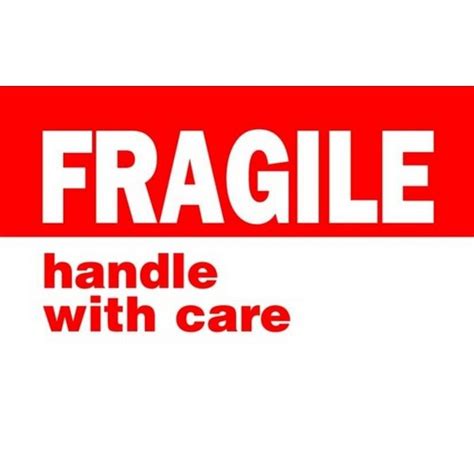 3 X 5 Fragile Handle With Care Labels 500 Per Roll
