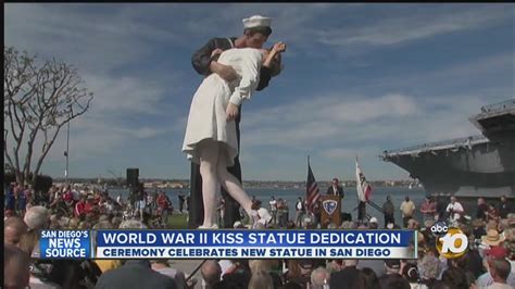 The uss midway museum is on the san diego waterfront at 910 n. Replacement 'Kiss' statue dedicated along San Diego ...
