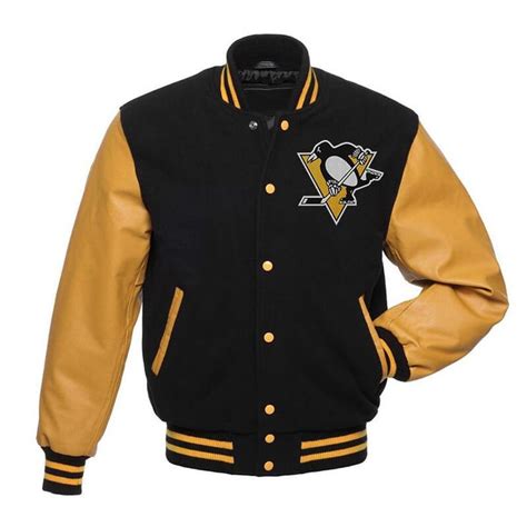 Pittsburgh Penguins Black And Gold Varsity Jacket Nhl Varsity Jacket