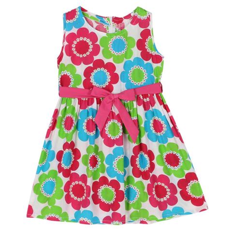 Unikids Summer Casual Cotton Blends Girls Dress Sweet Sleeveless Baby